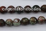 COP965 15.5 inches 14mm faceted round green opal gemstone beads