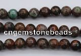 COP985 15.5 inches 6mm round green opal gemstone beads wholesale