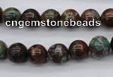 COP987 15.5 inches 10mm round green opal gemstone beads wholesale