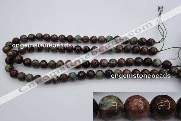 COP987 15.5 inches 10mm round green opal gemstone beads wholesale