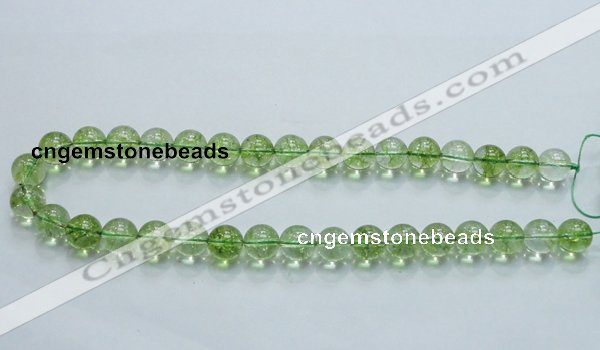 COQ06 16 inches 14mm round dyed olive quartz beads wholesale