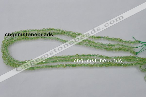 COQ11 16 inches 6mm faceted round dyed olive quartz beads wholesale