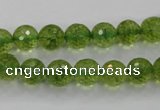 COQ15 16 inches 12mm faceted round dyed olive quartz beads wholesale