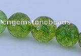 COQ17 16 inches 16mm faceted round dyed olive quartz beads wholesale