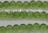 COQ202 15.5 inches 4mm - 5mm round natural olive quartz beads