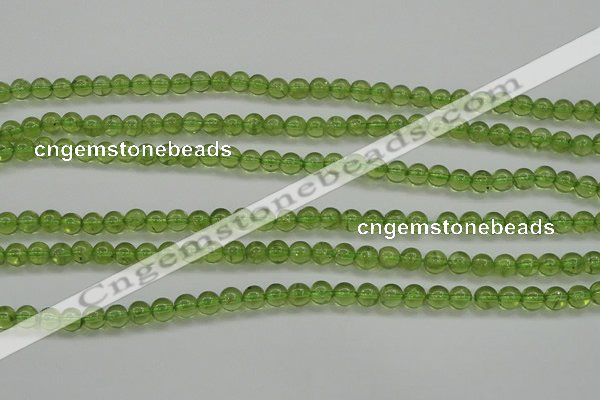 COQ202 15.5 inches 4mm - 5mm round natural olive quartz beads