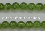 COQ203 15.5 inches 6mm - 7mm round natural olive quartz beads