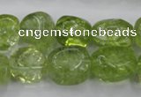 COQ23 16 inches 12*14mm nugget dyed olive quartz beads wholesale