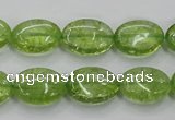 COQ24 16 inches 12*16mm oval dyed olive quartz beads wholesale