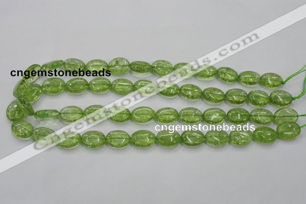 COQ24 16 inches 12*16mm oval dyed olive quartz beads wholesale