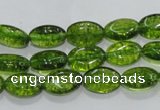 COQ35 15.5 inches 8*12mm oval dyed olive quartz beads wholesale