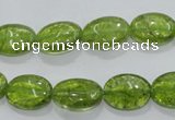 COQ36 15.5 inches 10*14mm oval dyed olive quartz beads wholesale