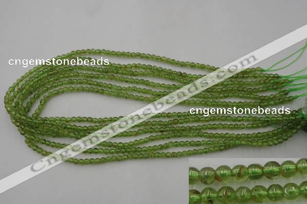 COQ51 15.5 inches 4mm round natural olive quartz beads wholesale