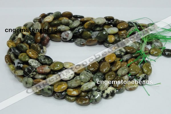 COS05 15.5 inches 12*16mm oval ocean stone beads wholesale