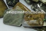 COS09 15.5 inches 18*25mm rectangle ocean stone beads wholesale