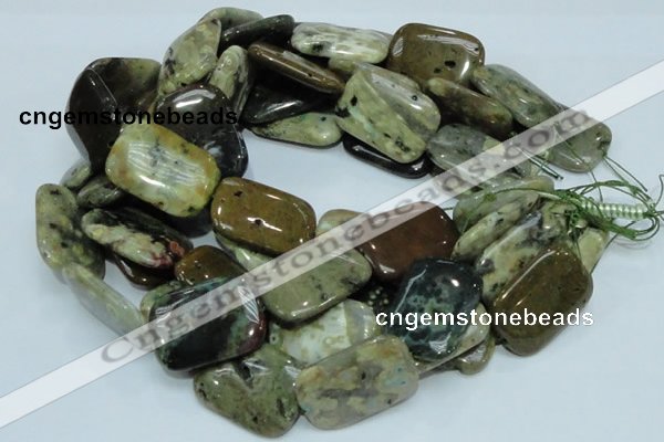 COS10 15.5 inches 25*35mm rectangle ocean stone beads wholesale