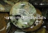 COS14 15.5 inches 25mm flat round ocean stone beads wholesale