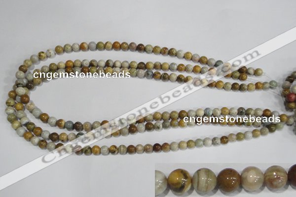 COS161 15.5 inches 6mm round ocean stone beads wholesale