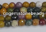 COS200 15.5 inches 4mm faceted round ocean jasper beads