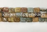 COS253 15.5 inches 13*18mm rectangle ocean stone beads wholesale