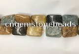 COS255 15.5 inches 18*25mm rectangle ocean stone beads wholesale