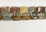 COS256 15.5 inches 22*30mm rectangle ocean stone beads wholesale