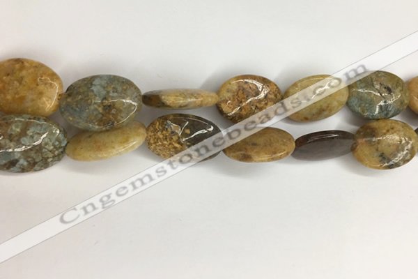 COS262 15.5 inches 18*25mm oval ocean stone beads wholesale