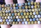 COS310 15.5 inches 6mm faceted round ocean jasper beads