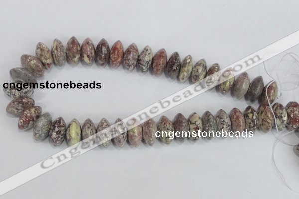 COT08 15.5 inches 10*20mm rondelle osmanthus stone beads