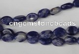 COV01 15.5 inches 6*8mm oval blue spot gemstone beads wholesale