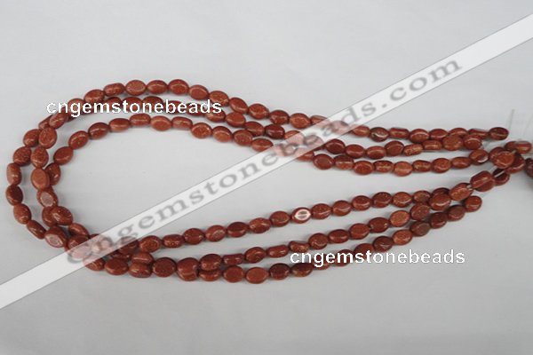 COV03 15.5 inches 6*8mm oval goldstone beads wholesale