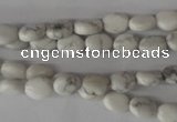 COV05 15.5 inches 6*8mm oval white howlite beads wholesale