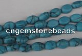 COV06 15.5 inches 6*8mm oval synthetic turquoise beads wholesale