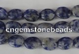 COV10 15.5 inches 8*10mm oval blue spot gemstone beads wholesale