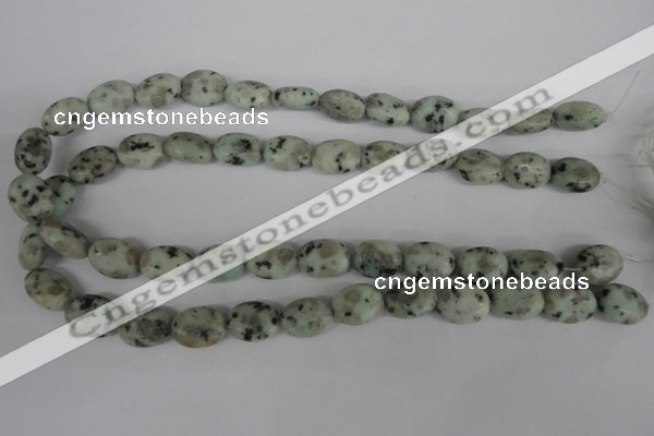 COV107 15.5 inches 12*16mm oval sesame jasper beads wholesale