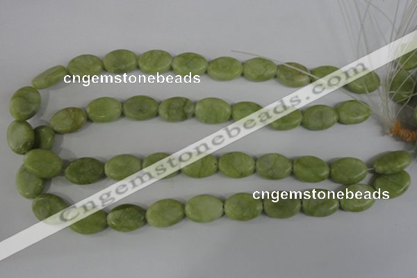 COV127 15.5 inches 13*18mm oval lemon jade beads wholesale