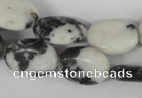 COV138 15.5 inches 13*18mm oval black & white jasper beads wholesale