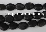 COV14 15.5 inches 8*10mm oval blackstone gemstone beads wholesale