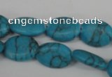 COV140 15.5 inches 12*17mm oval synthetic turquoise beads wholesale