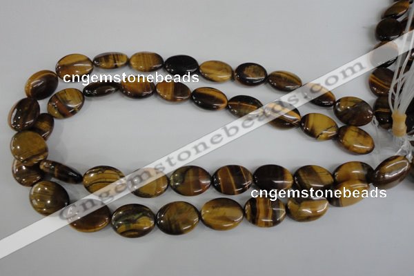 COV151 15.5 inches 15*20mm oval yellow tiger eye beads wholesale