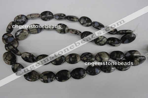 COV152 15.5 inches 15*20mm oval glaucophane beads wholesale