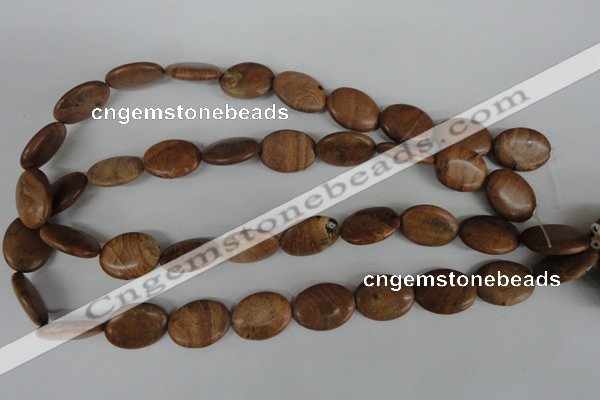 COV153 15.5 inches 15*20mm oval grain stone beads wholesale