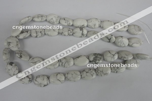 COV155 15.5 inches 15*20mm oval white howlite beads wholesale