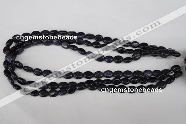 COV16 15.5 inches 8*10mm oval blue goldstone gemstone beads wholesale