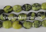 COV22 15.5 inches 8*10mm oval yellow turquoise beads wholesale