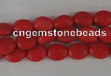 COV23 15.5 inches 8*10mm oval synthetic coral beads wholesale