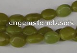 COV28 15.5 inches 8*10mm oval Korean jade gemstone beads wholesale