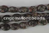 COV31 15.5 inches 8*10mm oval leopard skin jasper beads wholesale