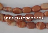 COV33 15.5 inches 8*10mm oval red mud jasper beads wholesale