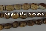 COV34 15.5 inches 8*10mm oval picture jasper beads wholesale